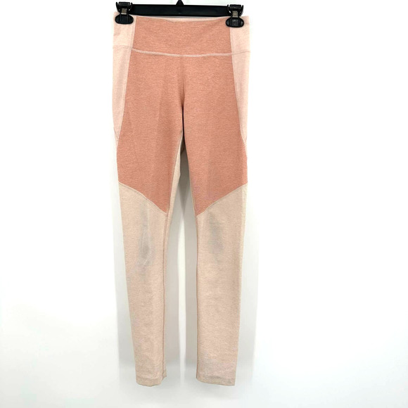 Outdoor Voices‎ size Small full length athletic leggings pink color blocking - Picture 1 of 4